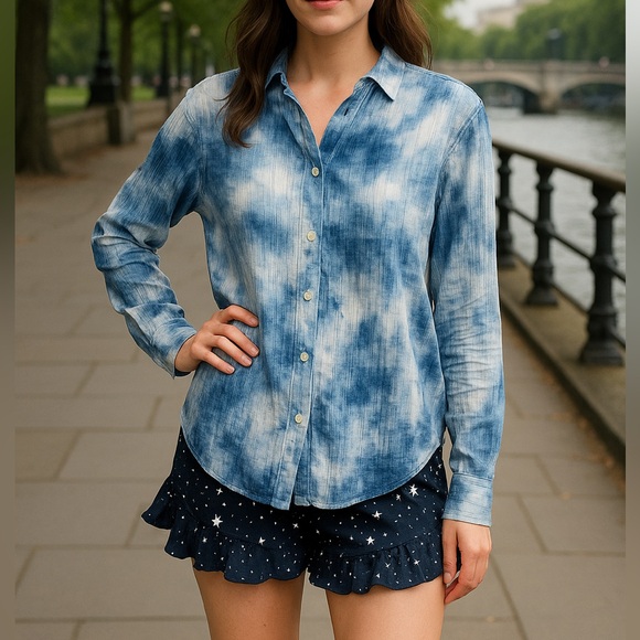 jane and delancey tie dye ombré shirt - Picture 2 of 7